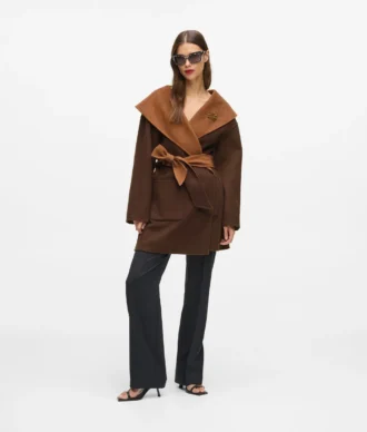 Abrigo reversible de mezcla de lana