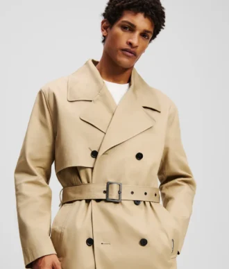 ABRIGO TRENCH CON CAPUCHA