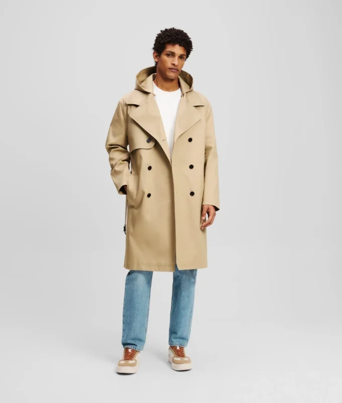 ABRIGO TRENCH CON CAPUCHA ABRIGO TRENCH CON CAPUCHA