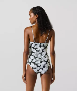 Bañador con estampado de abanicos