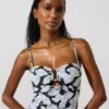 Bañador con estampado de abanicos Bañador con estampado de abanicos