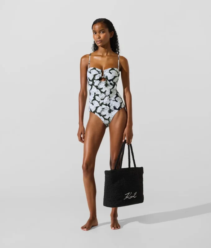 Bañador con estampado de abanicos Bañador con estampado de abanicos