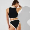 BAÑADOR DE CINTURA ALTA MONOCROMÁTICO BAÑADOR DE CINTURA ALTA MONOCROMÁTICO