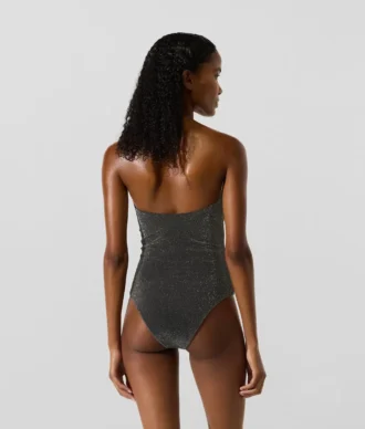 Bañador metálico con cuello halter