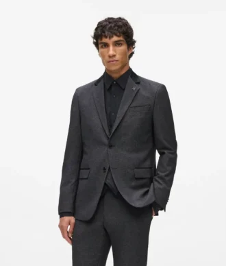 Blazer con cuello de satén
