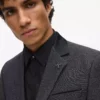 Blazer con cuello de satén Blazer con cuello de satén