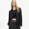 Blazer con paneles de denim Blazer con paneles de denim