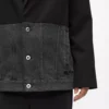 Blazer con paneles de denim