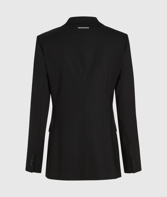 Blazer con solapa en contraste y cinturón