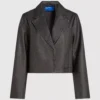 Blazer de piel sintética desgastada Blazer de piel sintética desgastada