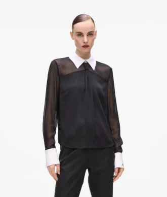 Blusa con detalle de lazo