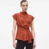 BLUSA DE MANGA CORTA CON NUDO BLUSA DE MANGA CORTA CON NUDO