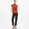 BLUSA DE MANGA CORTA CON NUDO BLUSA DE MANGA CORTA CON NUDO