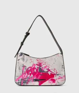 Bolso bandolera con estampado graffiti