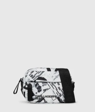 Bolso bandolera con estampado gráfico integral