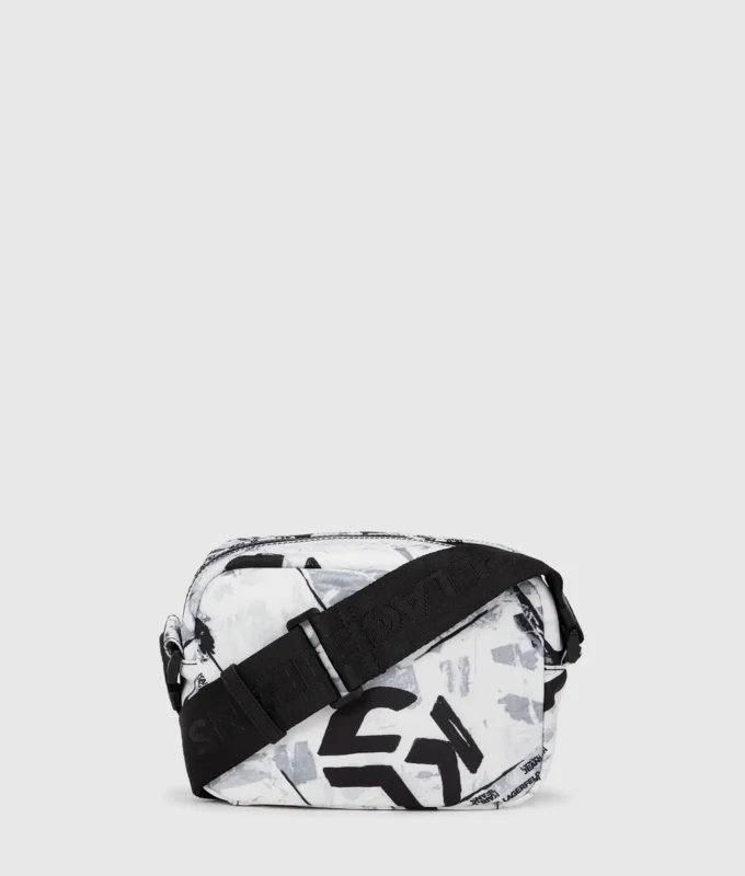 Bolso bandolera con estampado gráfico integral Bolso bandolera con estampado gráfico integral