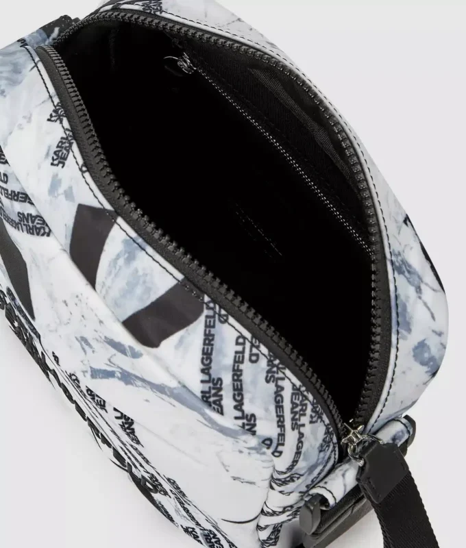 Bolso bandolera con estampado gráfico integral Bolso bandolera con estampado gráfico integral