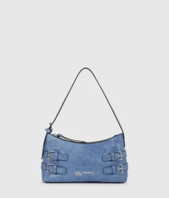 Bolso bandolera con hebillas de denim