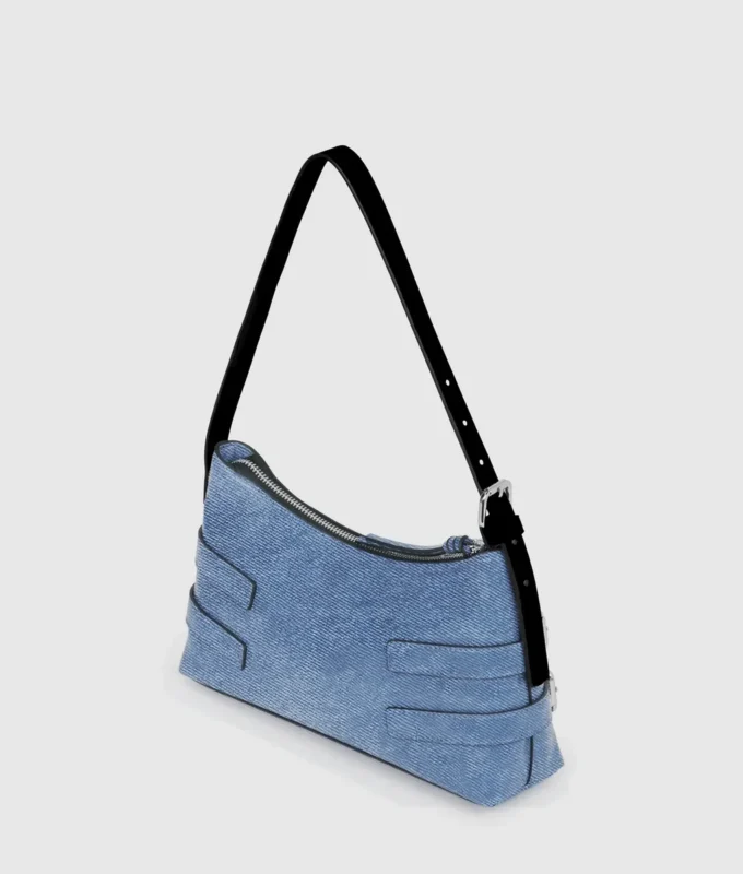 Bolso bandolera con hebillas de denim Bolso bandolera con hebillas de denim