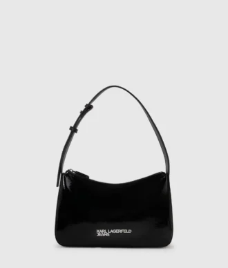 Bolso bandolera con logotipo brillante