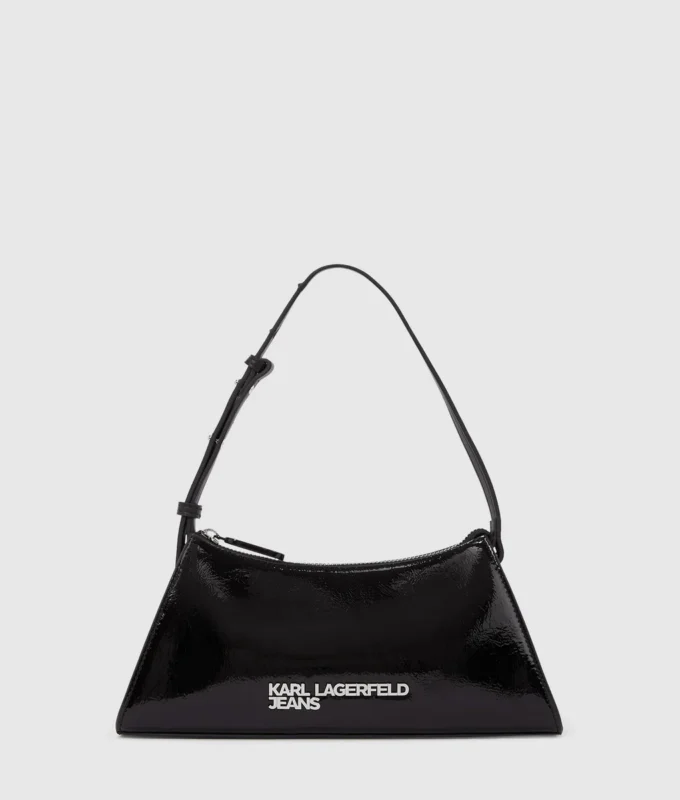 Bolso bandolera con logotipo geométrico brillante Bolso bandolera con logotipo geométrico brillante