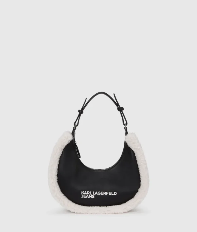 Bolso bandolera con luna de piel de oveja Bolso bandolera con luna de piel de oveja