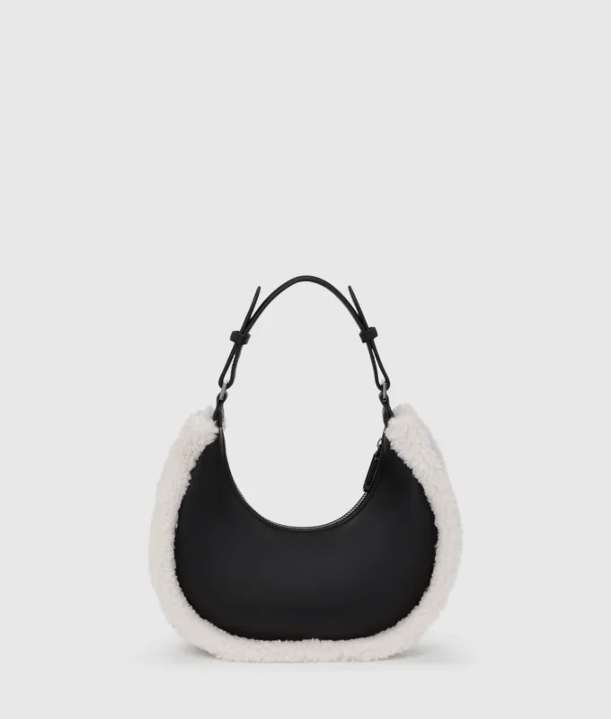 Bolso bandolera con luna de piel de oveja Bolso bandolera con luna de piel de oveja