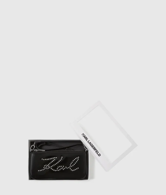 Bolso bandolera con tachuelas K/Signature Bolso bandolera con tachuelas K/Signature