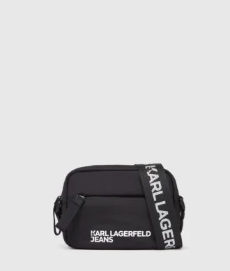 Bolso bandolera de nailon con logotipo