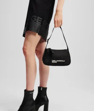 Bolso bandolera de nailon con logotipo