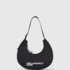 Bolso bandolera de nylon con logo y forma de luna Bolso bandolera de nylon con logo y forma de luna