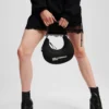 Bolso bandolera de nylon con logo y forma de luna Bolso bandolera de nylon con logo y forma de luna