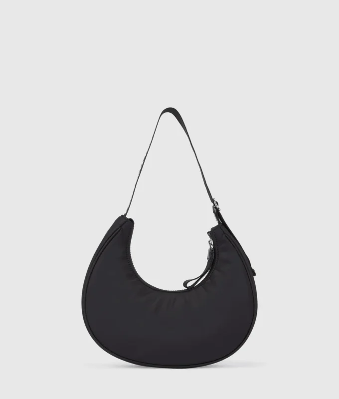 Bolso bandolera de nylon con logo y forma de luna Bolso bandolera de nylon con logo y forma de luna