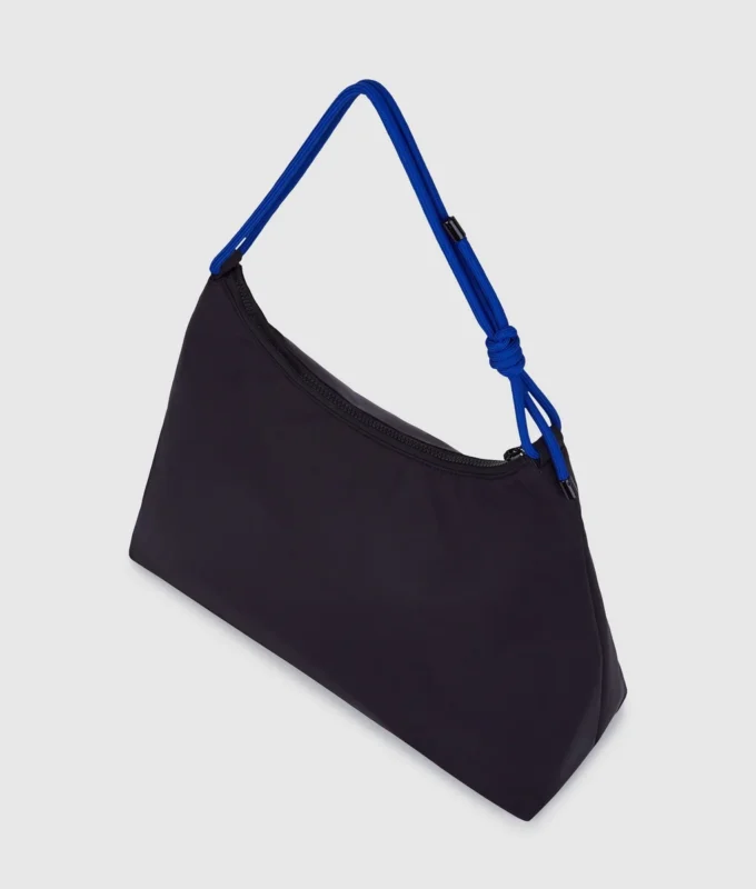 Bolso bandolera grande de nailon con cordón Bolso bandolera grande de nailon con cordón