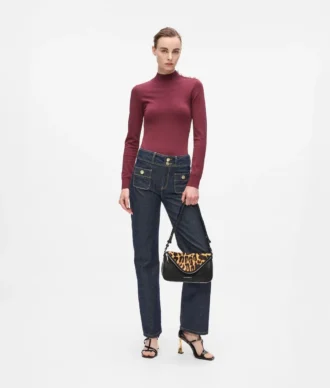 Bolso bandolera K/Hardware con estampado de leopardo