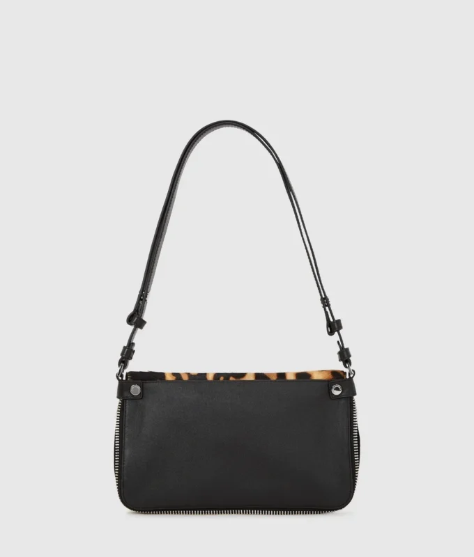 Bolso bandolera K/Hardware con estampado de leopardo Bolso bandolera K/Hardware con estampado de leopardo