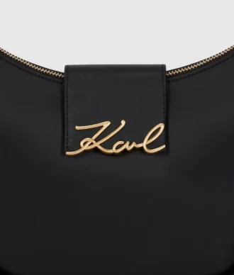 Bolso bandolera mediano con cremallera K/Signature