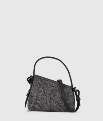 Bolso bandolera mini Geo de denim