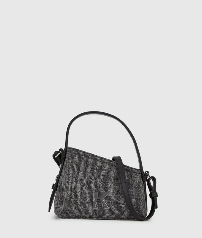 Bolso bandolera mini Geo de denim Bolso bandolera mini Geo de denim