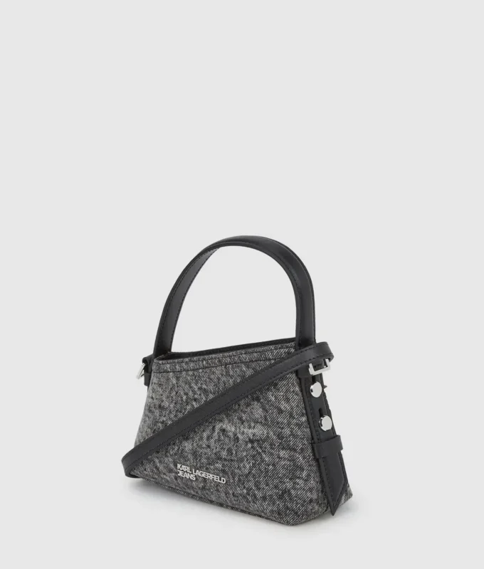 Bolso bandolera mini Geo de denim Bolso bandolera mini Geo de denim