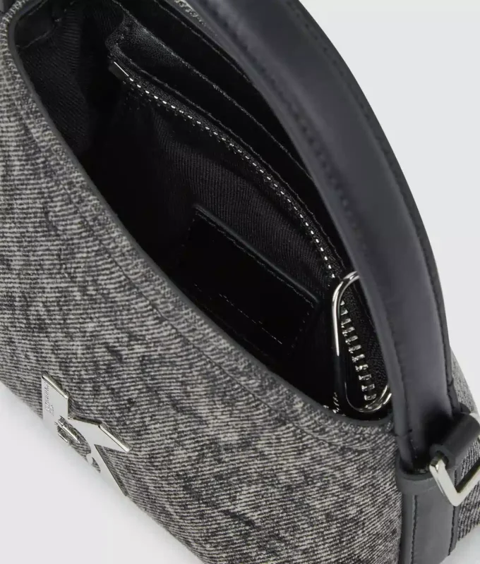 Bolso bandolera mini Geo de denim Bolso bandolera mini Geo de denim