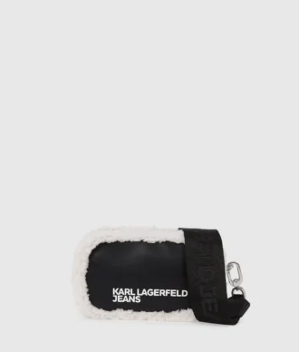 Bolso bandolera para cámara de piel de oveja
