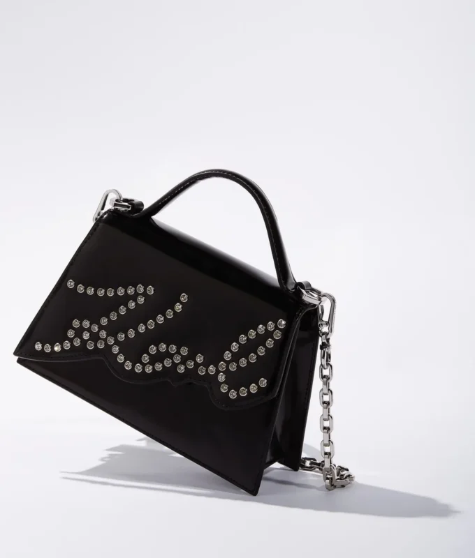 Bolso bandolera pequeño con tachuelas K/Signature Bolso bandolera pequeño con tachuelas K/Signature