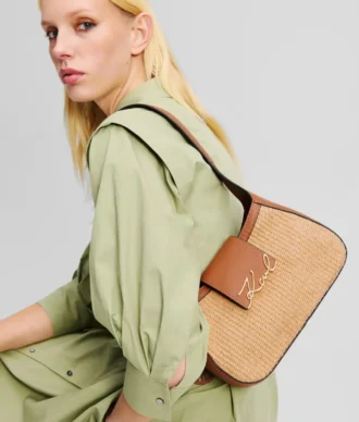 Bolso bandolera pequeño tejido K/Signature