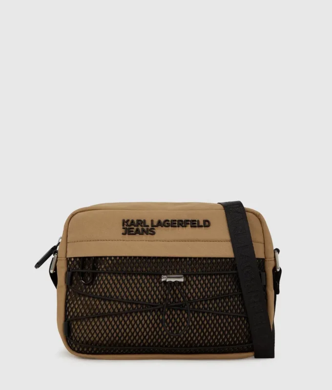 Bolso bandolera utilitario con cordón