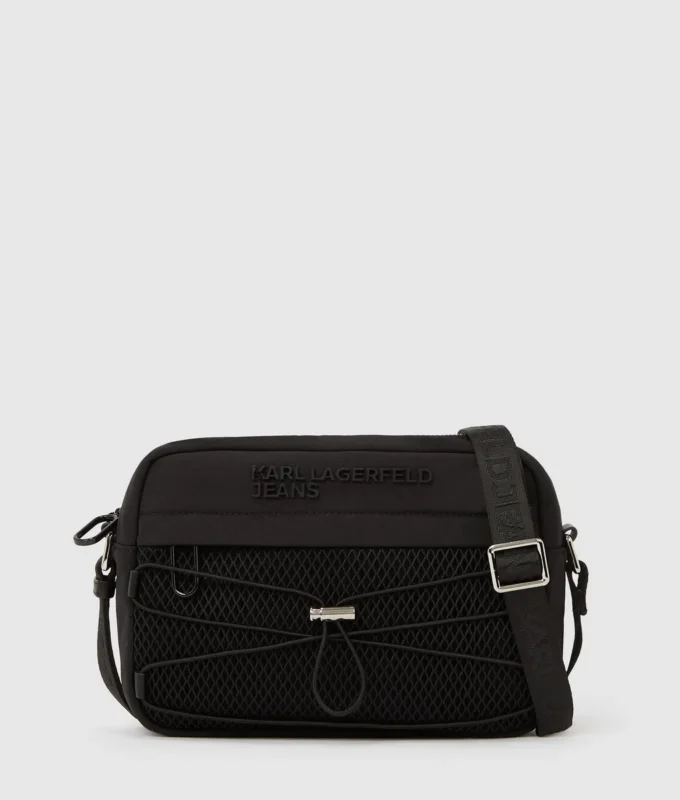 Bolso bandolera utilitario con cordón