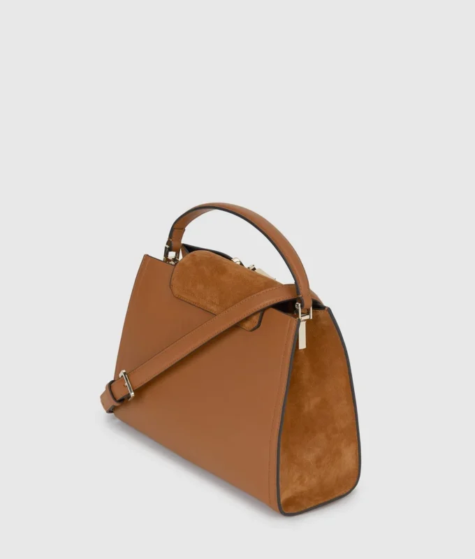Bolso con asa superior de ante K/Signature Bolso con asa superior de ante K/Signature