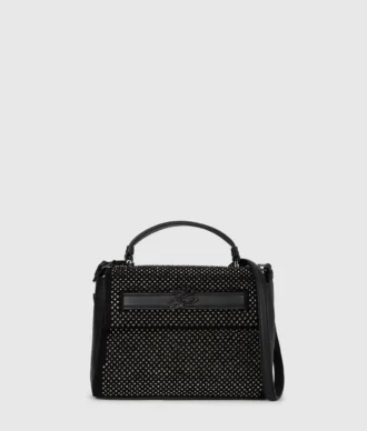 Bolso con asa superior y pedrería K/Autograph
