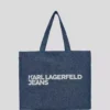 BOLSO DE COMPRAS DENIM CON LOGOTIPO BOLSO DE COMPRAS DENIM CON LOGOTIPO