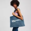BOLSO DE COMPRAS DENIM CON LOGOTIPO BOLSO DE COMPRAS DENIM CON LOGOTIPO
